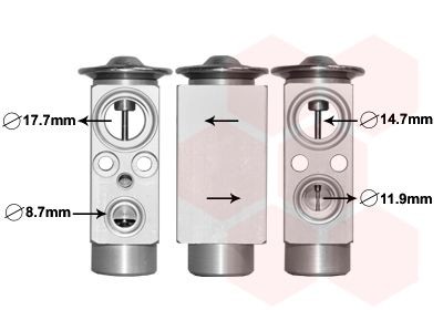 VAN WEZEL AC expansion valve Article number: 37001461 cheaply