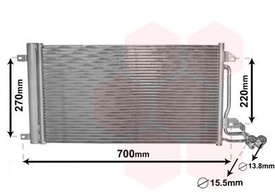 VAN WEZEL Air conditioning condenser Article number: 49005038 cheaply