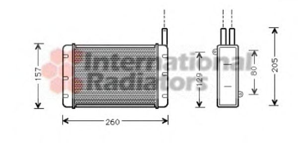 VAN WEZEL Heater matrix Article number: 02006055 cheaply