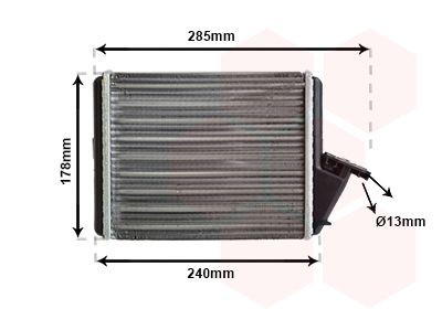 VAN WEZEL Heater matrix Article number: 09006031 cheaply