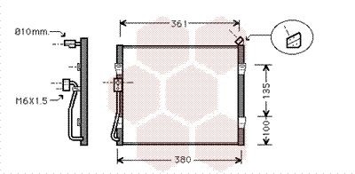 VAN WEZEL Air conditioning condenser Article number: 02005135 cheaply