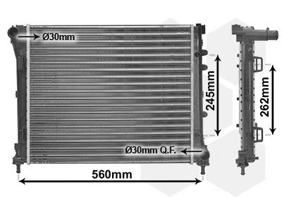VAN WEZEL Engine radiator Article number: 17002387 cheaply