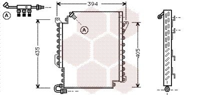 VAN WEZEL Air conditioning condenser Article number: 03005119 cheaply