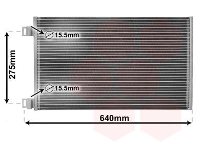 VAN WEZEL Air conditioning condenser Article number: 43005444 cheaply