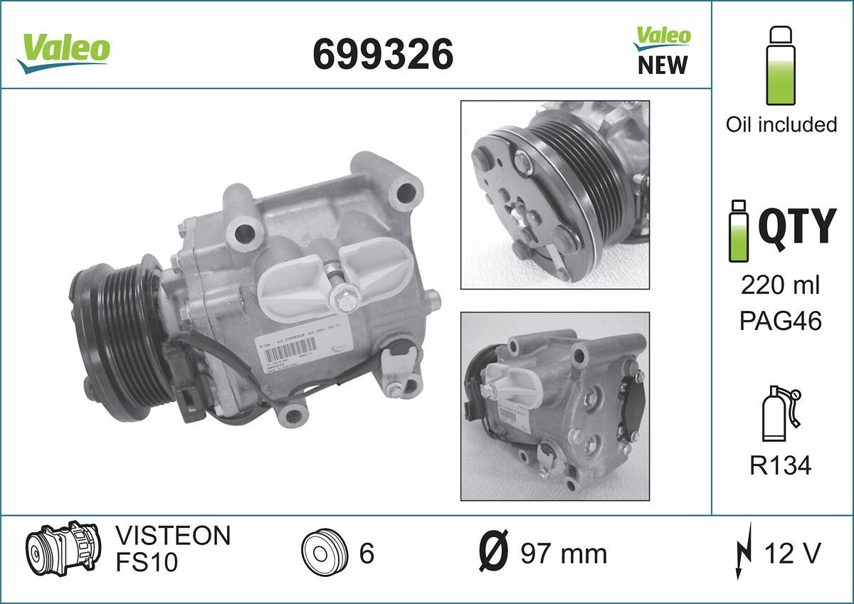 VALEO Klimakompressor Varenummer: 699326 billige