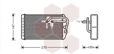 VAN WEZEL Heater matrix Article number: 02006104 cheaply