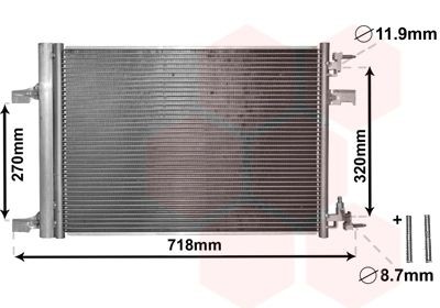 VAN WEZEL Air conditioning condenser Article number: 37005500 cheaply