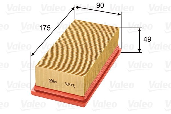 VALEO Air filter Article number: 585105 cheaply