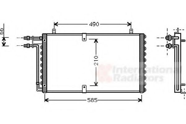 VAN WEZEL Air conditioning condenser Article number: 37005211 cheaply