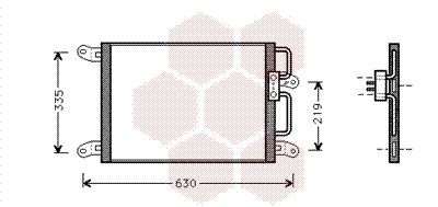 VAN WEZEL Air conditioning condenser Article number: 17005203 cheaply