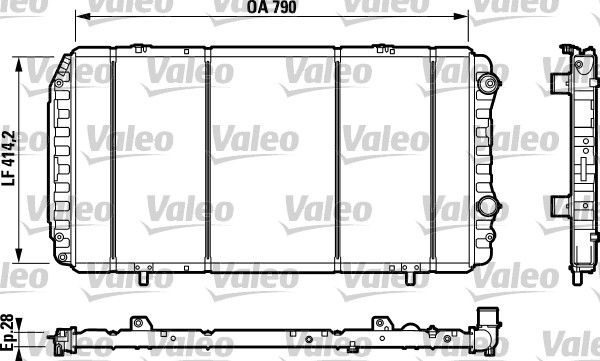 VALEO Engine radiator Article number: 732342 cheaply