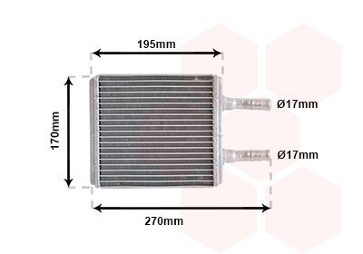 VAN WEZEL Heater matrix Article number: 82006061 cheaply