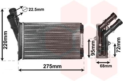 VAN WEZEL Heater matrix Article number: 09006055 cheaply
