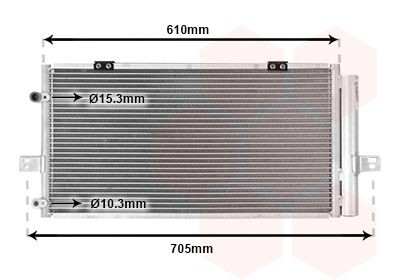 VAN WEZEL Air conditioning condenser Article number: 02005078 cheaply