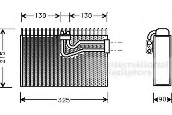 VAN WEZEL Air conditioning evaporator Article number: 0300V010 cheaply