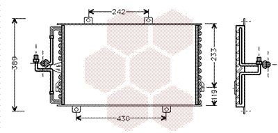 VAN WEZEL Air conditioning condenser Article number: 01005060 cheaply