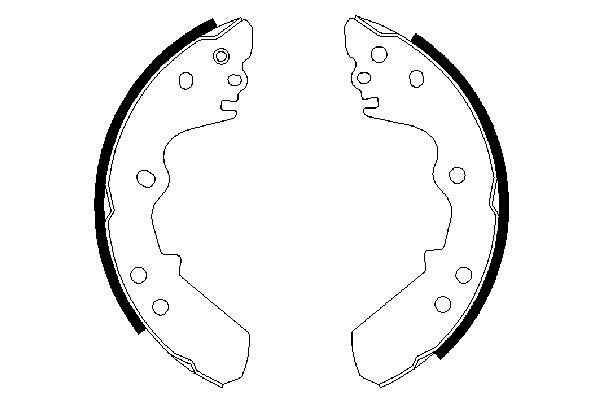 BOSCH Brake Shoe Set Article number: 0 986 487 373 cheaply