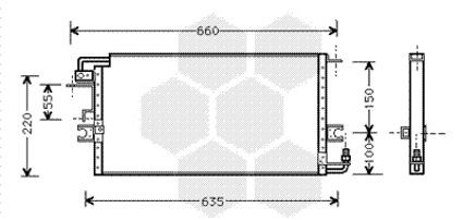VAN WEZEL Air conditioning condenser Article number: 53005198 cheaply
