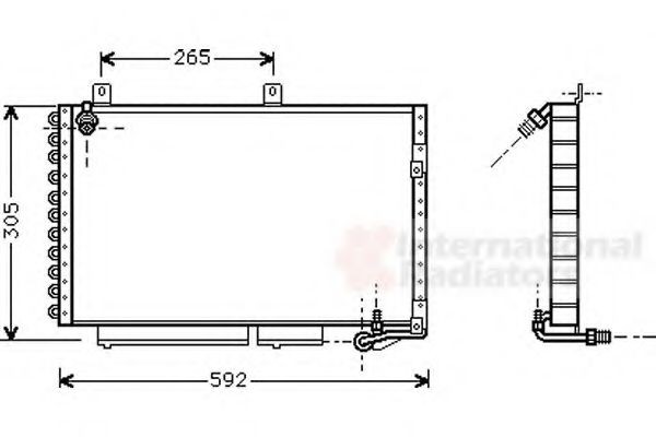 VAN WEZEL Air conditioning condenser Article number: 03005120 cheaply