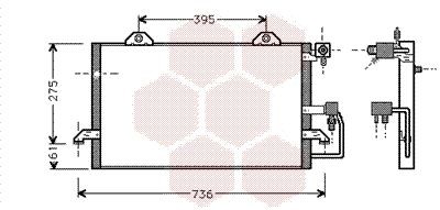 VAN WEZEL Air conditioning condenser Article number: 03005121 cheaply