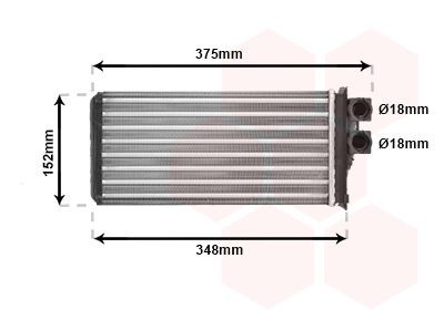 VAN WEZEL Heater matrix Article number: 40006359 cheaply