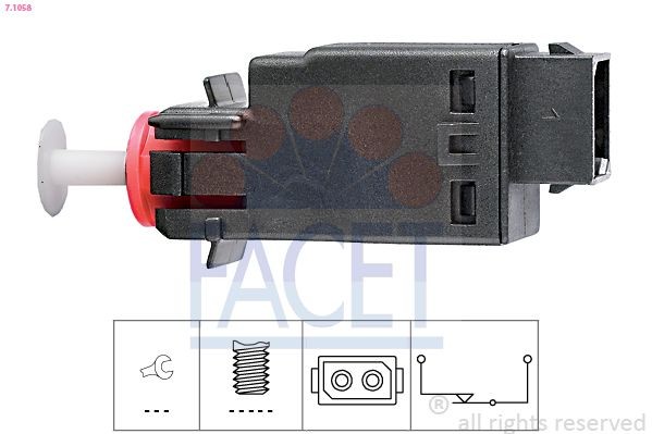 FACET 7.4058 Temperature Switch, coolant warning lamp 400 1.8 TD 88 PS Diesel 1998