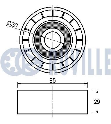 RUVILLE Tensioner Lever, v-ribbed belt Article number: 56558 cheaply