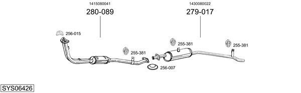 BOSAL Rear silencer Article number: 281-635 cheaply
