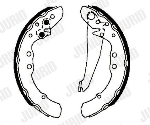 JURID Brake Shoe Set Article number: 361394J cheaply