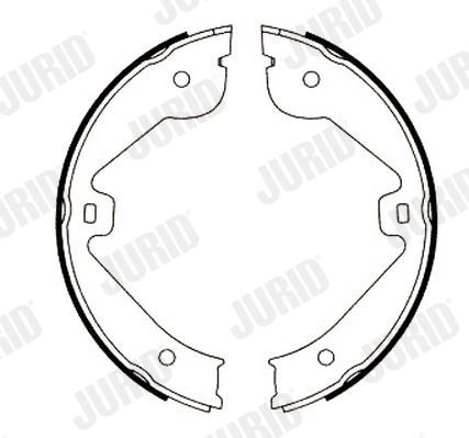 JURID Handbrake shoes Article number: 362440J cheaply