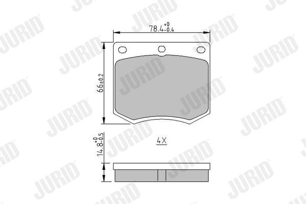 JURID Brake pad set Article number: 571247J cheaply