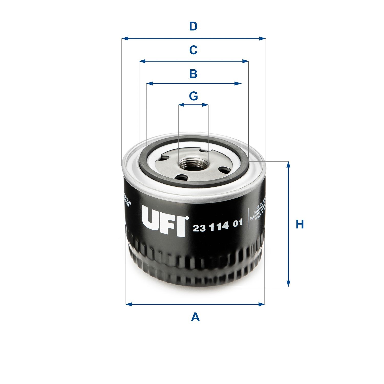 UFI Oil filter Article number: 23.114.01 cheaply