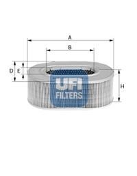 UFI Luftfilter Varenummer: 27.580.00 billige