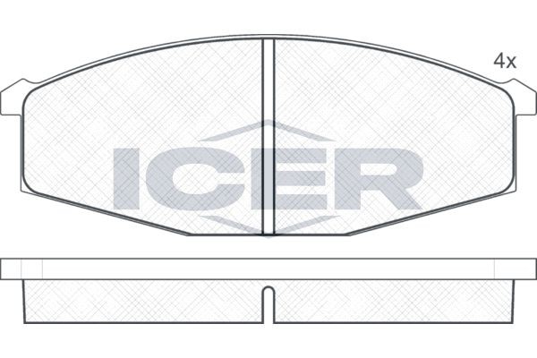 ICER Brake pad set Article number: 140347 cheaply