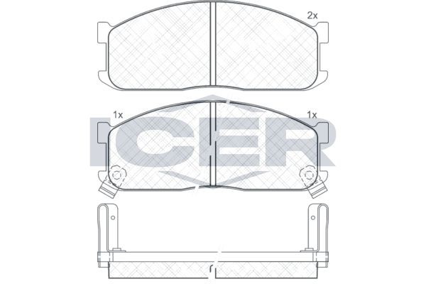 ICER Brake pad set Article number: 140690 cheaply