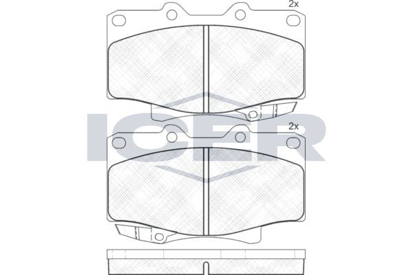 ICER Brake pad set Article number: 141026 cheaply