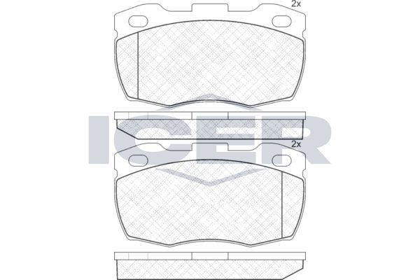 ICER Brake pad set Article number: 141089-071 cheaply