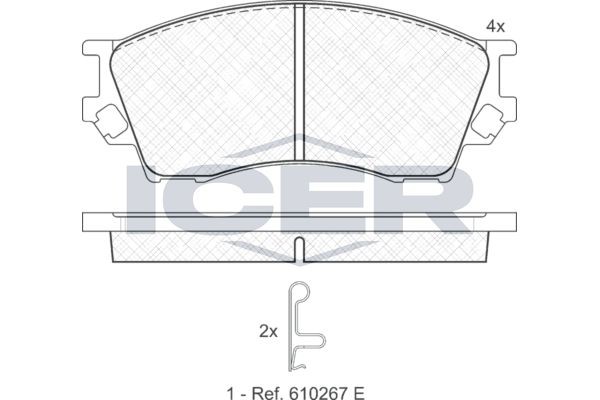 ICER Brake pad set Article number: 141337 cheaply