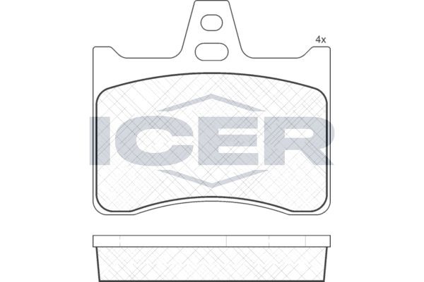 ICER Brake pad set Article number: 180256 cheaply