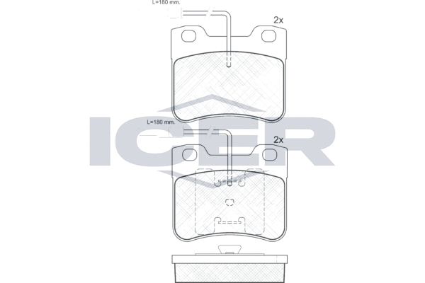 ICER Brake pad set Article number: 180439 cheaply