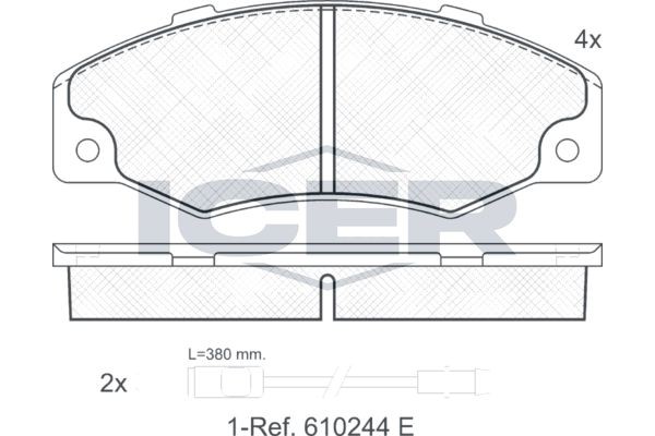 ICER Brake pad set Article number: 180556 cheaply