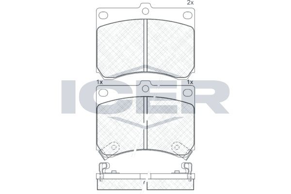 ICER Brake pad set Article number: 180879 cheaply