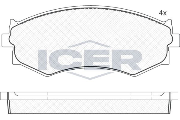ICER Brake pad set Article number: 180985 cheaply