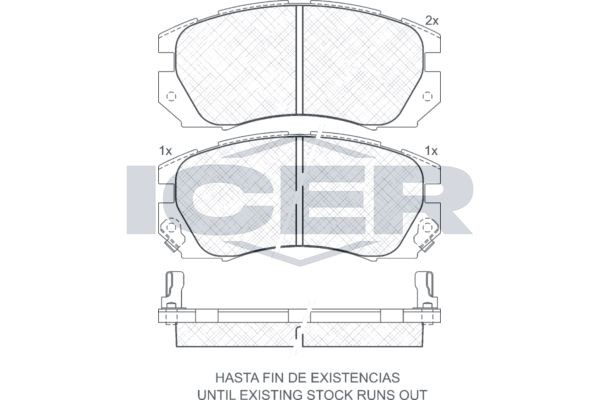 ICER Brake pad set Article number: 180999 cheaply