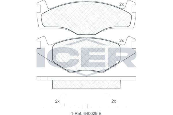 ICER Brake pad set Article number: 181048 cheaply