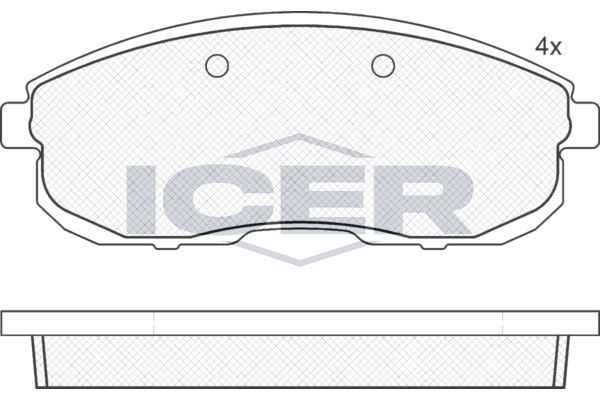 ICER Brake pad set Article number: 181100 cheaply