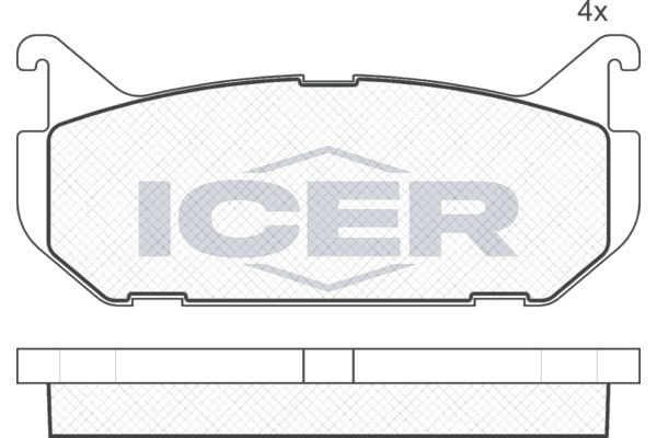 ICER Brake pad set Article number: 181110 cheaply