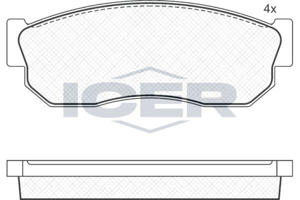 ICER Brake pad set Article number: 181252 cheaply