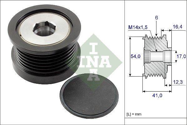 INA Alternator Freewheel Clutch Article number: 535 0259 10 cheaply
