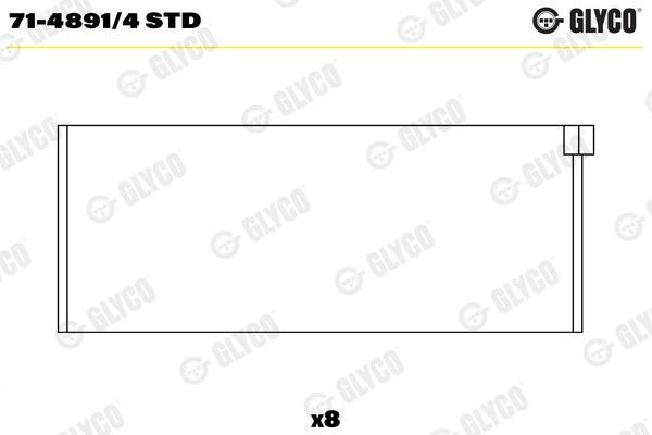 GLYCO Big End Bearings Article number: 71-4891/4 STD cheaply